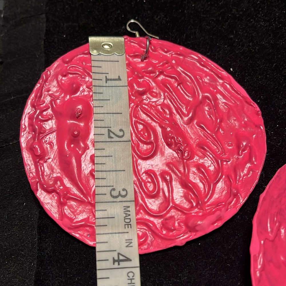Handcrafted Pink Statement Earrings - image 6